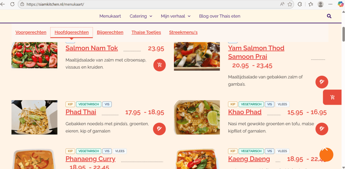 Authentiek Thais eten bestellen bij Siam Kitchen, snel en gemakkelijk online.