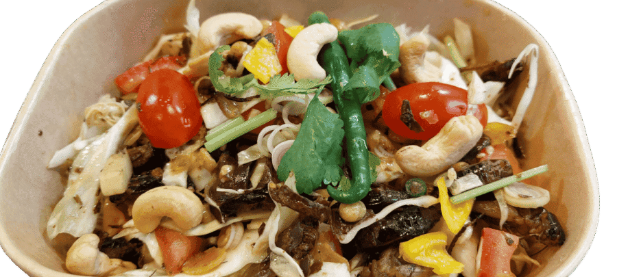 Burmese salade met krekels