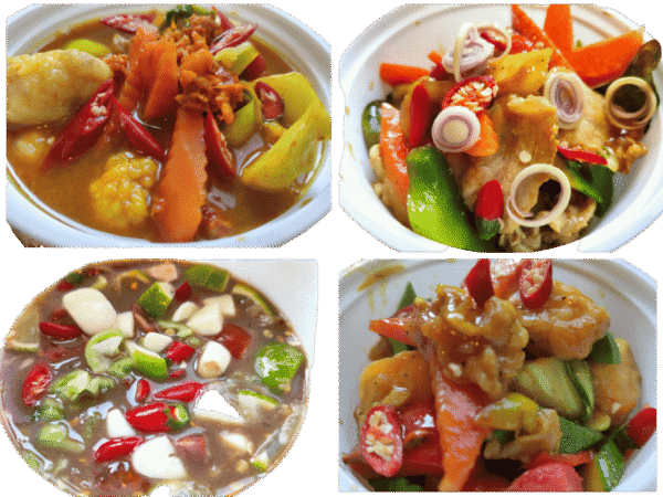 Menuset Zuid Thailand